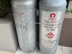 Two LPG bottles on new concrete bases at a Caringbah South home