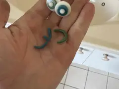 Worn tap washers removed from basin taps in Gymea