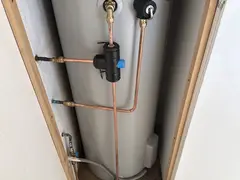 New electric hot water system in a cupboard in Heathcote