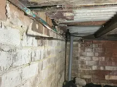 Copper water line under the floor of a Kirrawee house