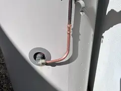 New copper pipe connected to a hot water system in Sylvania Waters